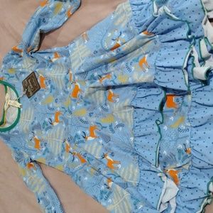 Matilda Jane Blue Sundress with Raglan Sleeves